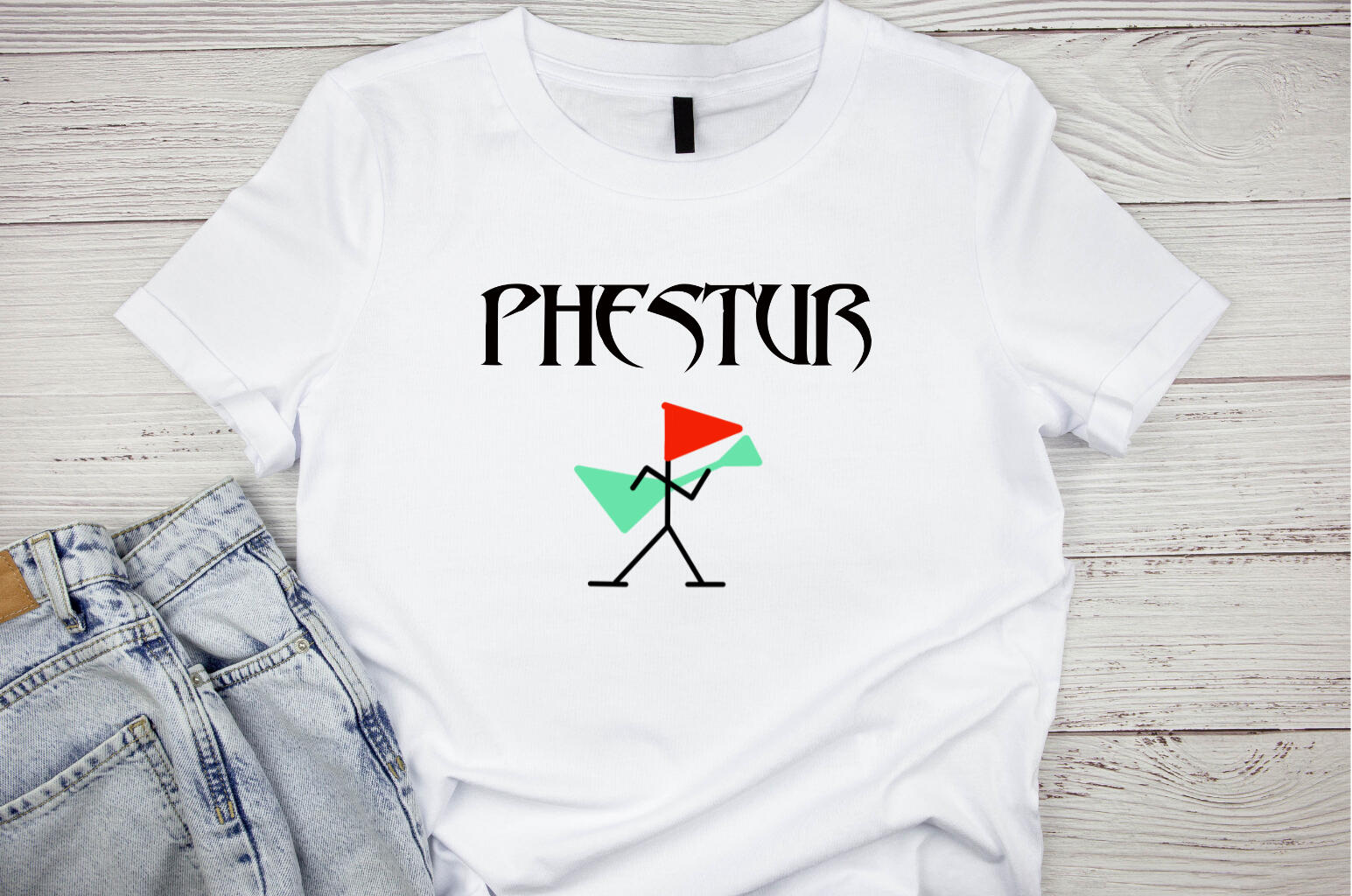 Unisex T with Stick Man Logo Various colors/sizes available.